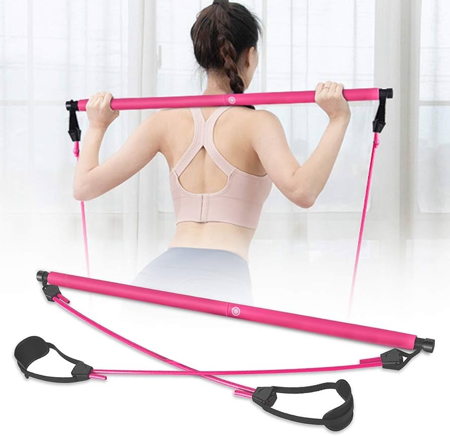 Barre Pilates Multifonctionnelle Rose-rouge