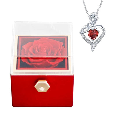 Boîte à Bijoux Rose Éternelle de Léon - Rouge  | TrendyShopGenius Red Set 3