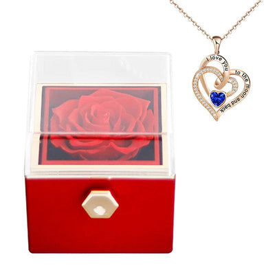 Boîte à Bijoux Rose Éternelle de Léon - Rouge  | TrendyShopGenius Red Set 5