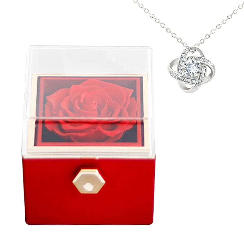 Boîte à Bijoux Rose Éternelle de Léon - Rouge  | TrendyShopGenius Red Set 7