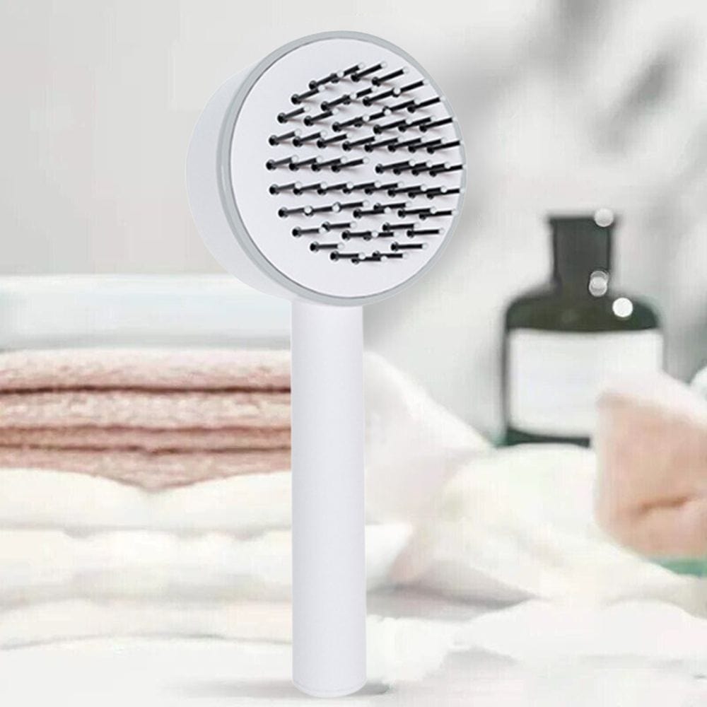 Brosse à cheveux ronde innovante Blanc