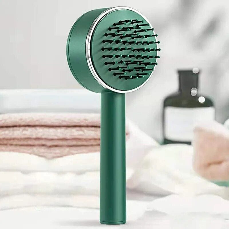 Brosse à cheveux ronde innovante Vert