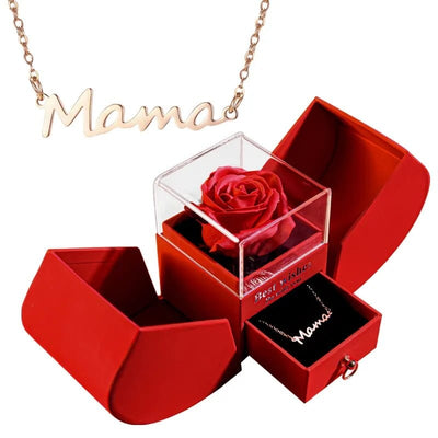 coffret rose eternelle - Rose et Bijou Mama- Or