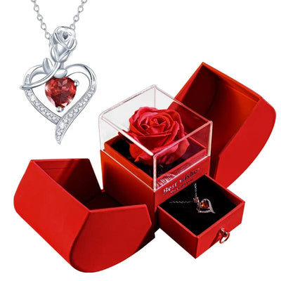 coffret rose eternelle - Rose et Bijou Set 5-Red