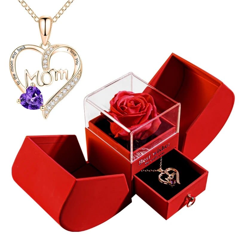 coffret rose eternelle - Rose et Bijou Set 6- Gold