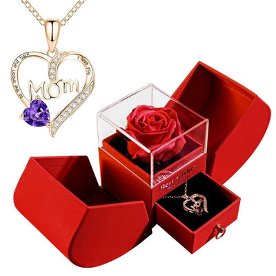 coffret rose eternelle - Rose et Bijou Set 6- Gold