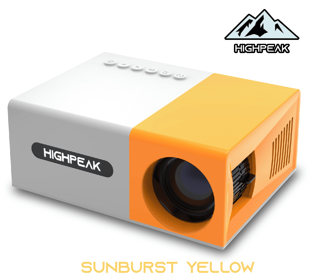 Jaune soleil / Mini-projecteur HighPeak MAX