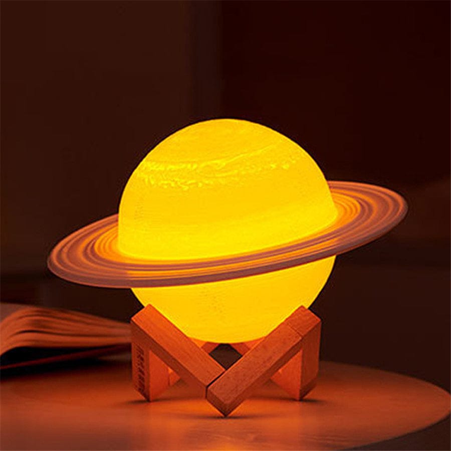 Lampe Saturne 3D - 16 Couleurs - Idéale pour Chambre & Salon