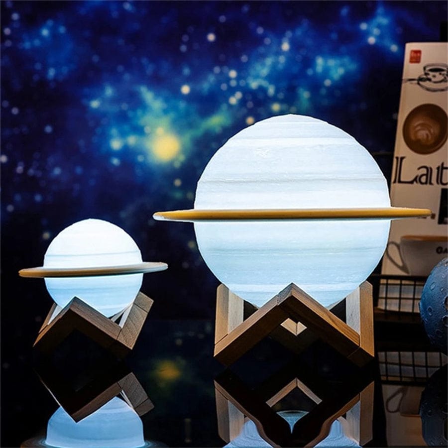 Lampe Saturne 3D - 16 Couleurs - Idéale pour Chambre & Salon